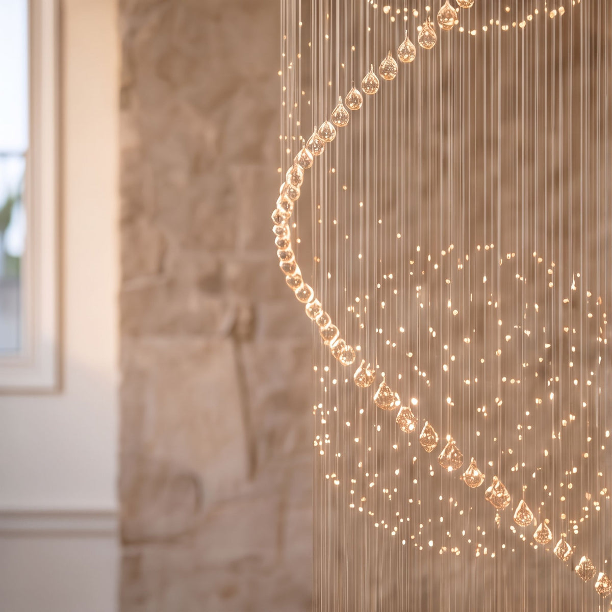 Spiral Three-Sphere K9 Crystal Chandelier LED