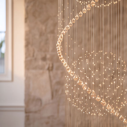 Spiral Three-Sphere K9 Crystal Chandelier LED