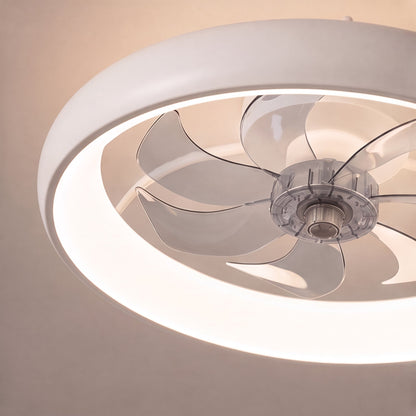 Clear Acrylic Blade 50 cm Ceiling Fan with Dimmable Tri-Colour LED DC Motor