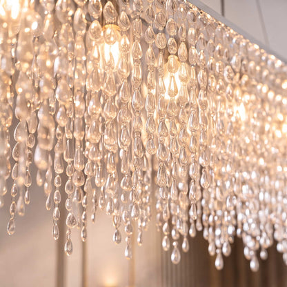 Crystal Chandelier Adjustable Hanging LED Light