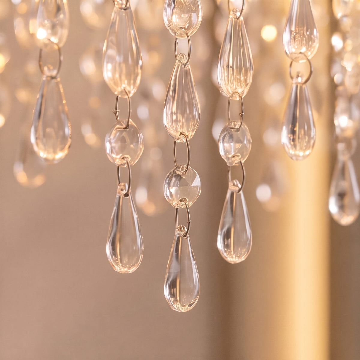 Crystal Chandelier Adjustable Hanging LED Light
