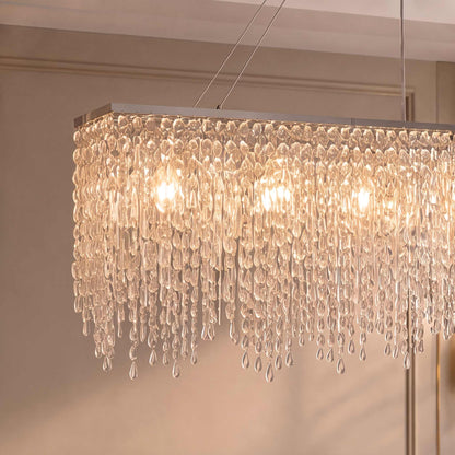 Crystal Chandelier Adjustable Hanging LED Light