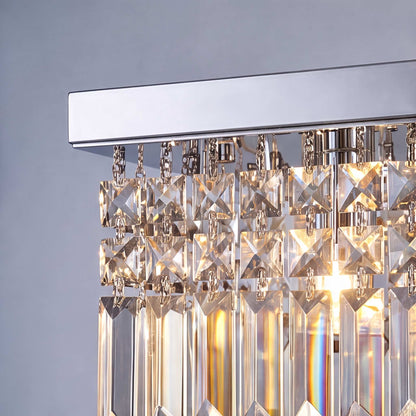 Mini Square Crystal LED Flush Mount Ceiling Light Chrome K9 G9
