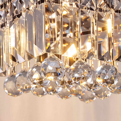 Mini Square Crystal Flush Mount Ceiling Light Chrome LED