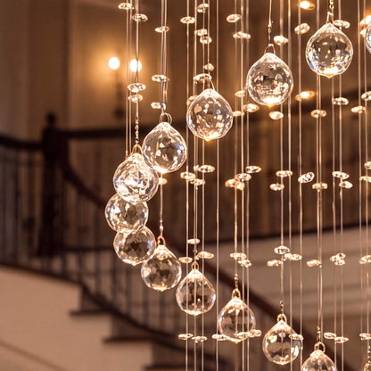 K9 Crystal Glass Chandelier Hanging LED Light Fixture