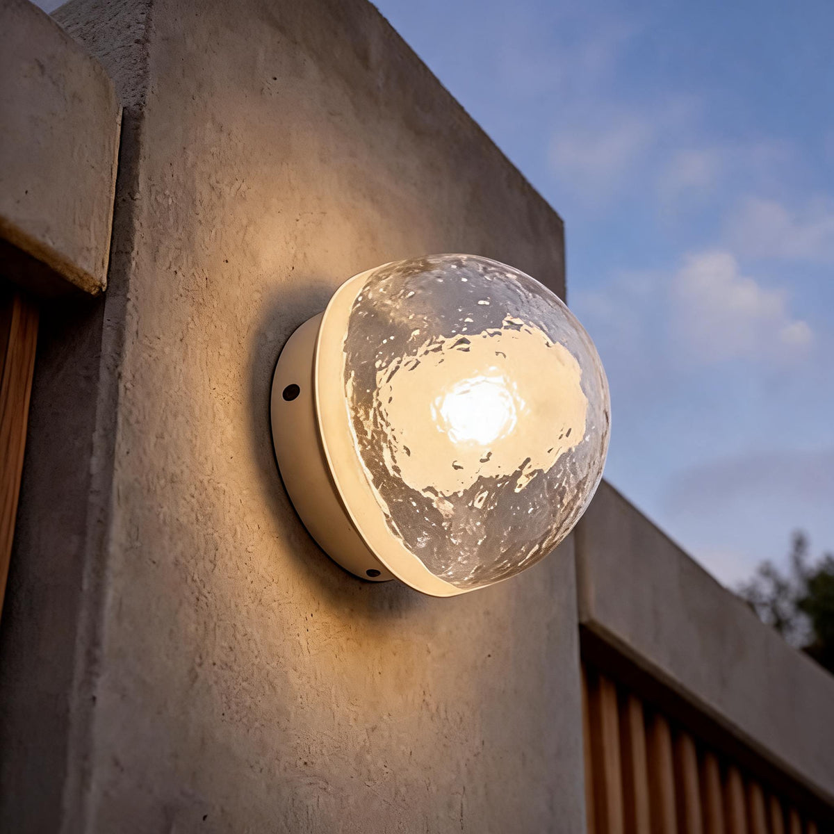 Modern Wall Lamp Wall Mounted Glass Shade Indoor Outdoor Use Compact Size 11cm