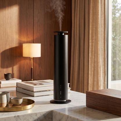 Aluminium Column Diffuser - Black Plug-In UK