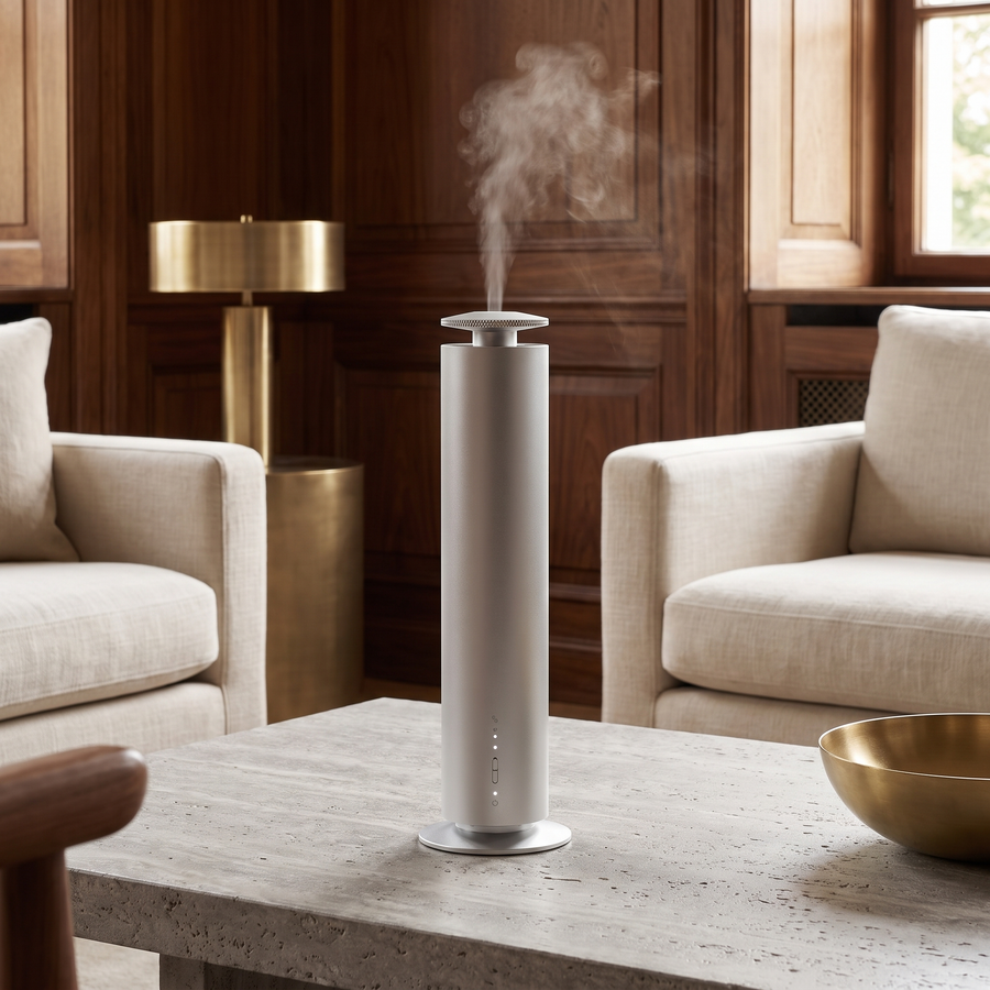 Aluminium Column Diffuser - Silver Battery