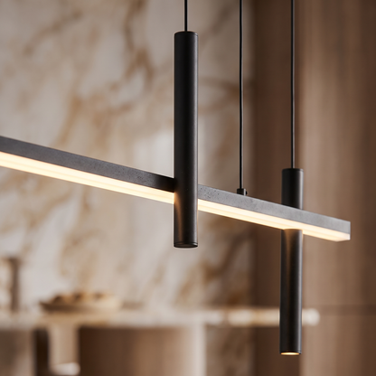 Nordic Cross Bar LED Pendant Light - detail close-up