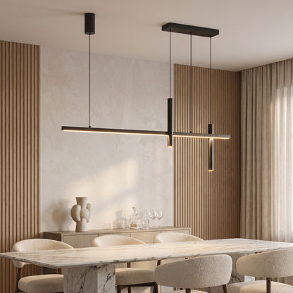 Nordic Cross Bar LED Pendant Light - Black
