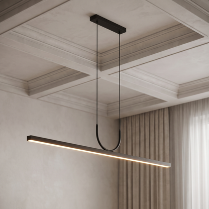 One-Line LED Strip Pendant Light - side angle
