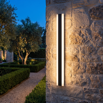 Modern Outdoor Wall Light Black Metal Wall Mounted LED Weatherproof - luxury home exterior