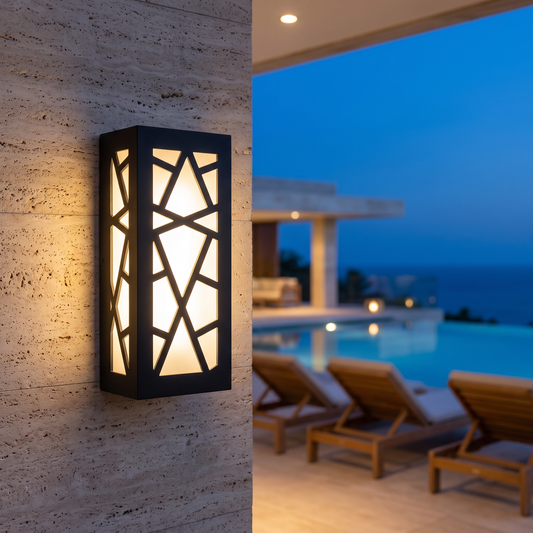 Modern LED Wall Light Waterproof Outdoor Fixture Anti-Rust Design - luxury home exterior