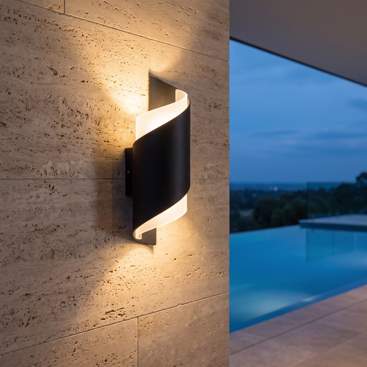 Modern Outdoor Wall Light Dual-Sided LED Waterproof Aluminum Sconce - luxury home exterior