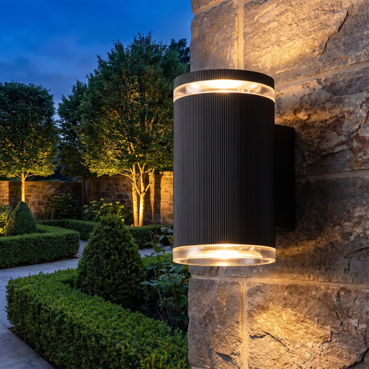 Modern Up Down Outdoor Wall Light Sconce Waterproof Aluminum LED 12W - luxury home exterior