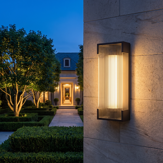 Modern Outdoor Wall Light Flush Mount Stainless Steel Integrated LED - luxury home exterior