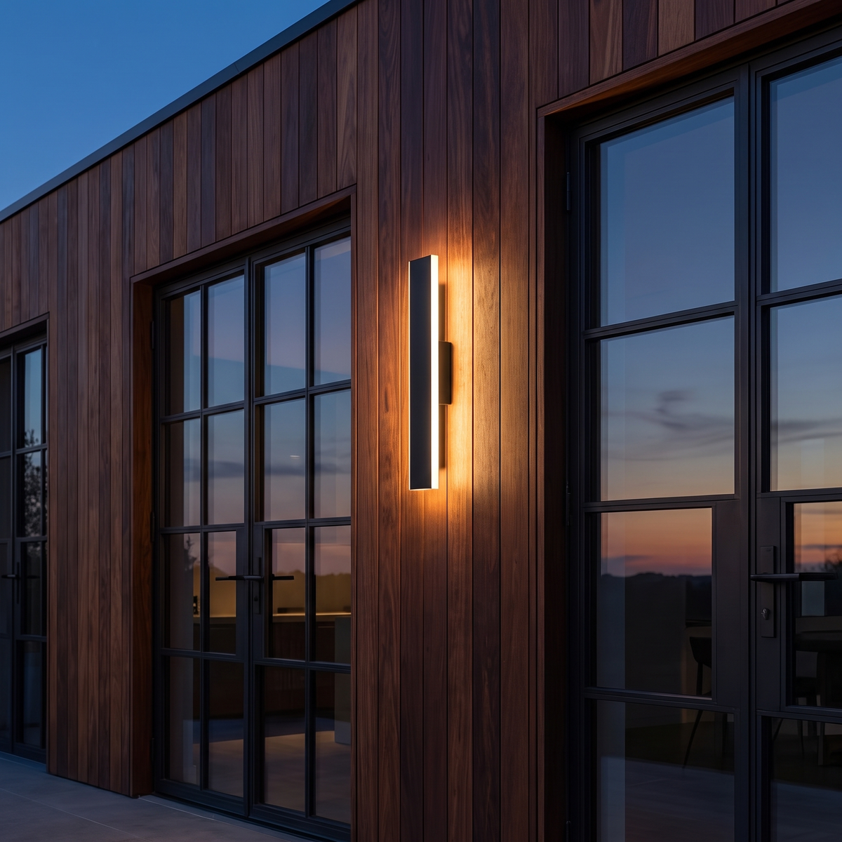 Outdoor LED Wall Light Dimmable IP65 Waterproof Aluminum Strip Sconce - luxury home exterior