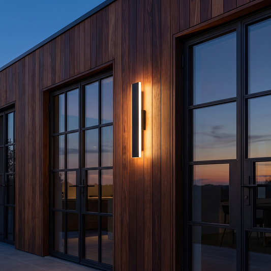 Outdoor LED Wall Light Dimmable IP65 Waterproof Aluminum Strip Sconce - luxury home exterior