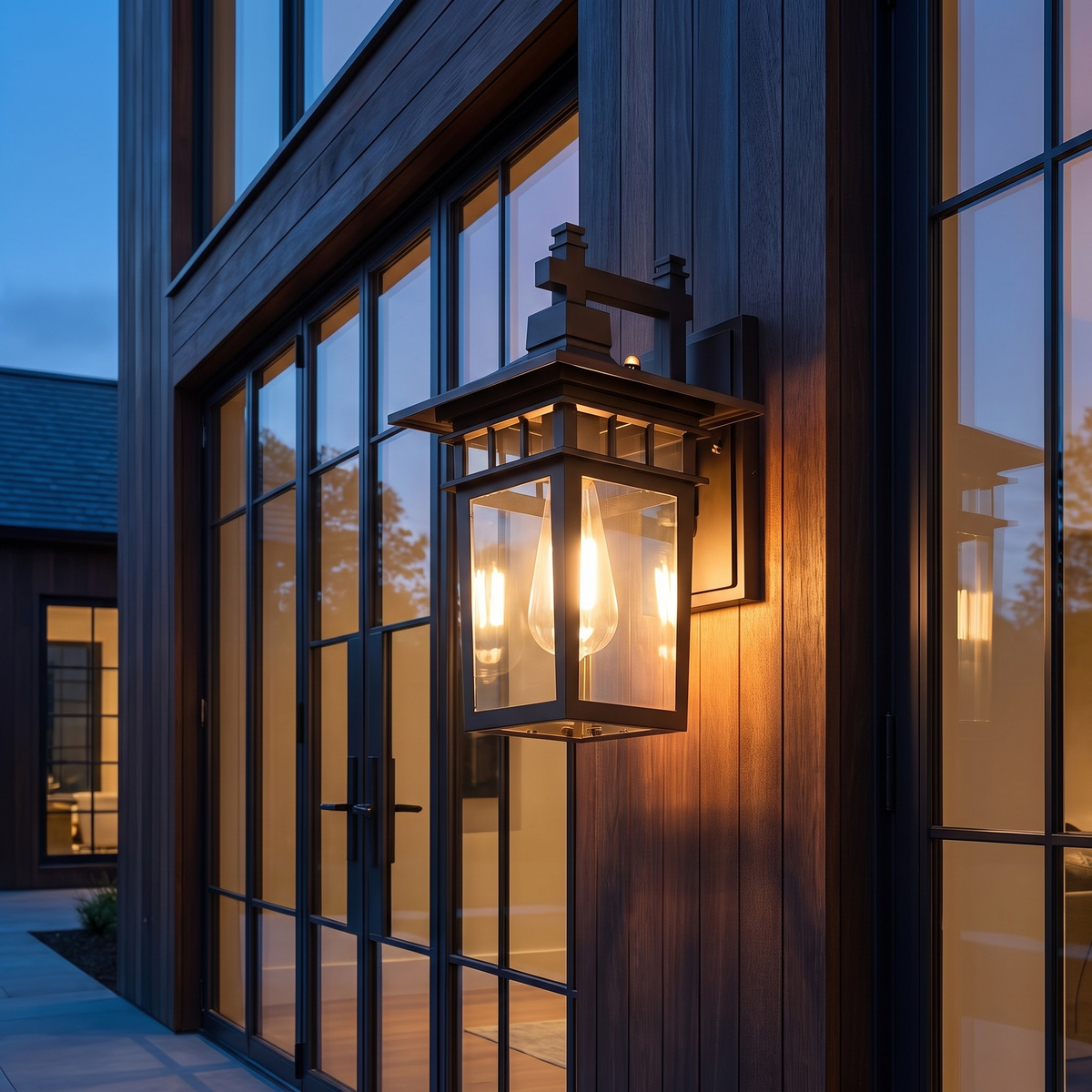 Classical Retro Outdoor Wall Light Sconce Waterproof Aluminum Glass - luxury home exterior
