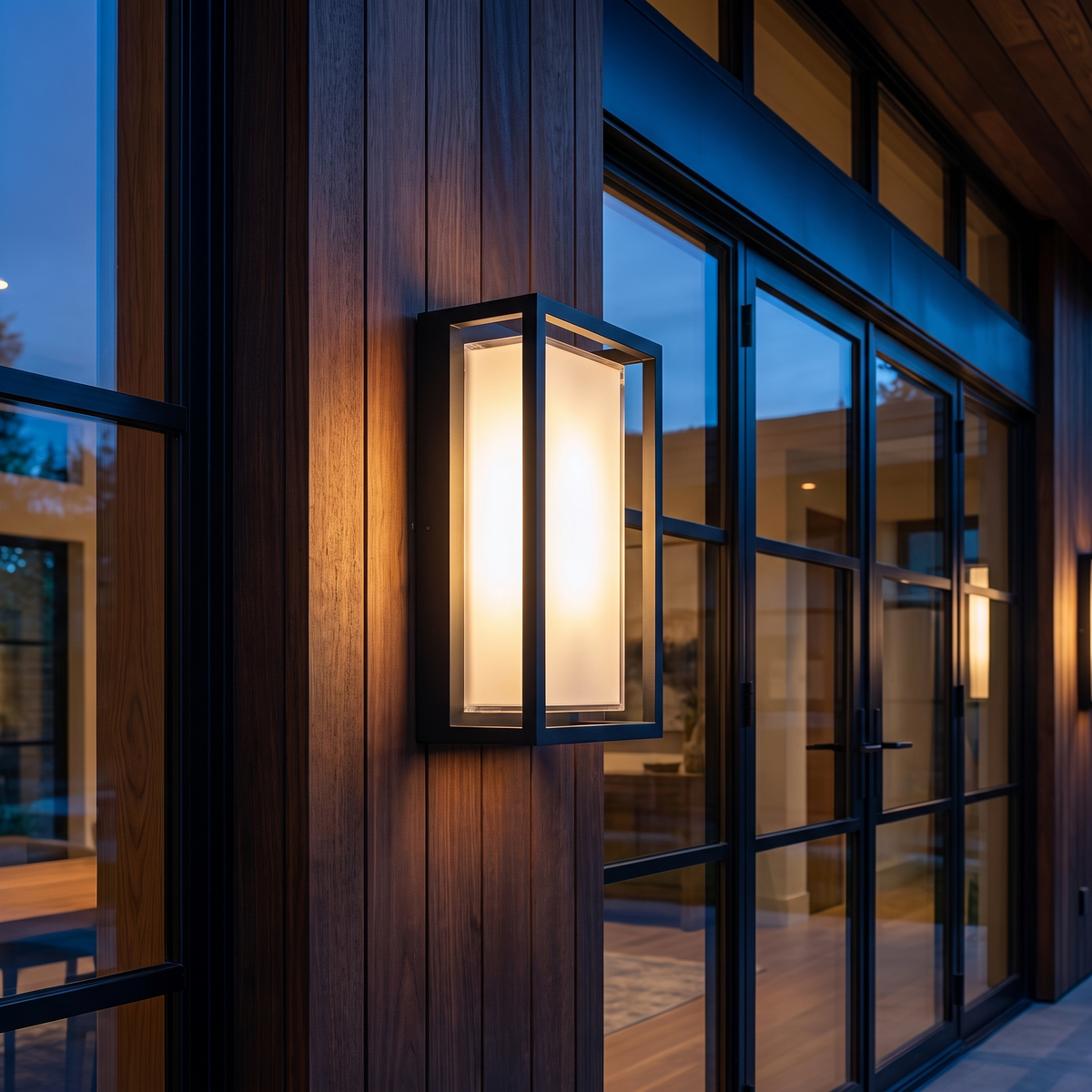 Modern Outdoor Wall Light Waterproof Aluminum Fixture for Villa Porch - luxury home exterior