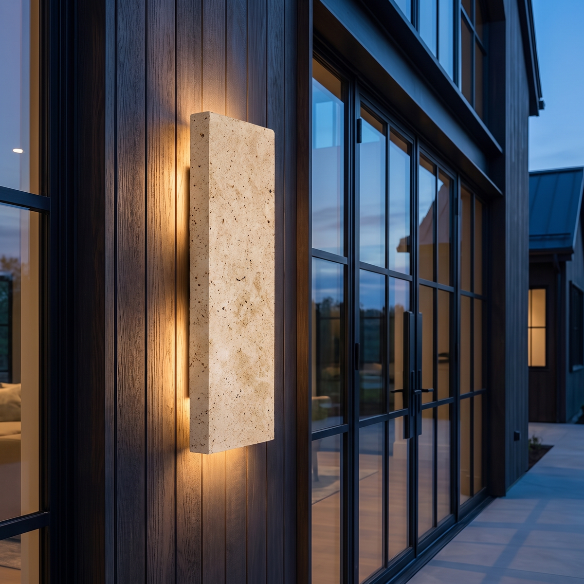 Modern Wall Light Outdoor Wall Sconce Wall Mounted Natural Stone - luxury home exterior
