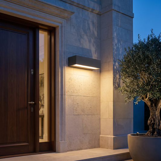 Modern Outdoor Wall Light Linear Mount Waterproof Aluminum LED - luxury home exterior