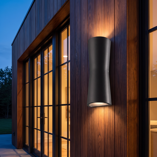 Modern Outdoor Wall Lantern Waterproof Metal and Acrylic LED Wall - luxury home exterior