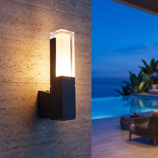 Modern Outdoor Wall Light Motion Sensor Waterproof Adjustable Black - luxury home exterior