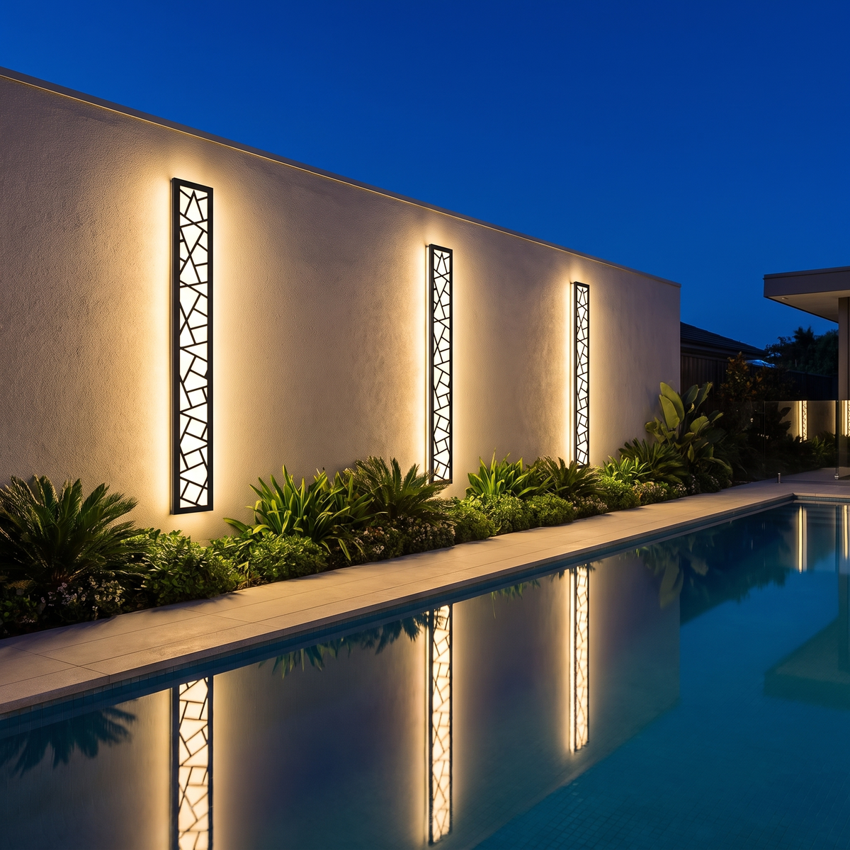 LED Long Wall Light Bird's Nest - pool terrace garden wall