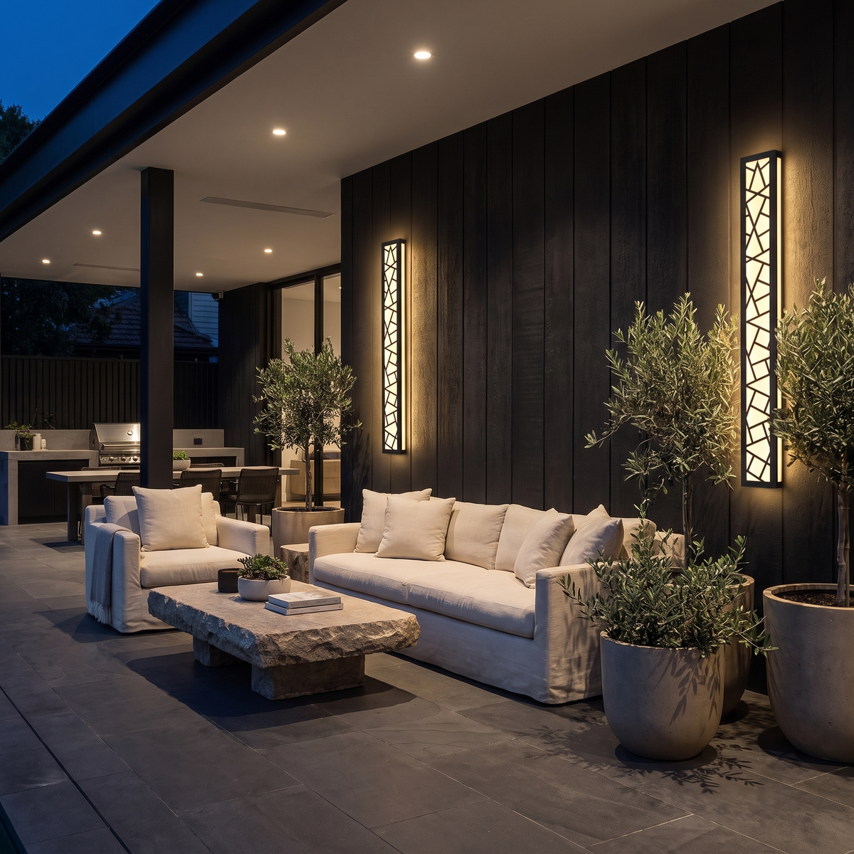 LED Long Wall Light Bird's Nest - alfresco terrace