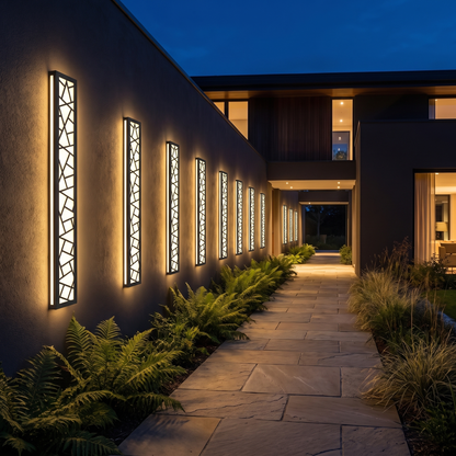 LED Long Wall Light Bird's Nest - garden pathway