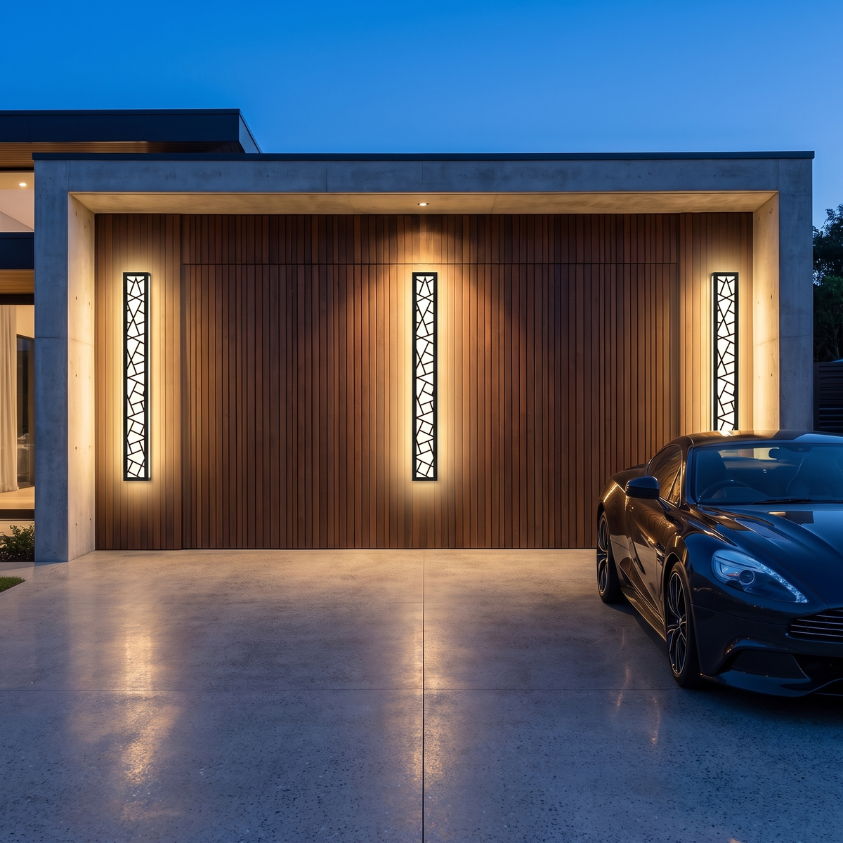 LED Long Wall Light Bird's Nest - luxury garage facade