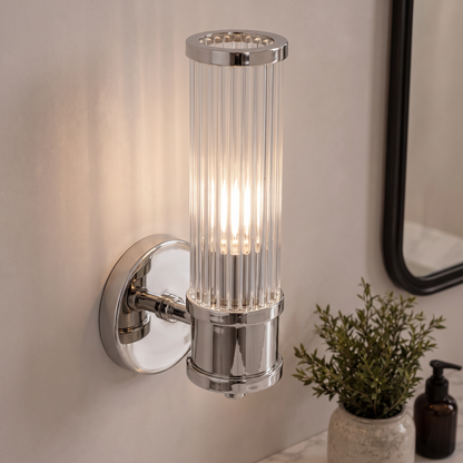 Iron Chrome Wall Sconce - Chrome 1-Light close-up
