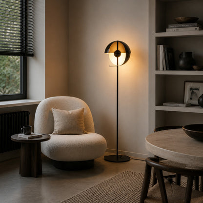 Iron & Acrylic Floor Lamp Adjustable Shade Dimmable LED