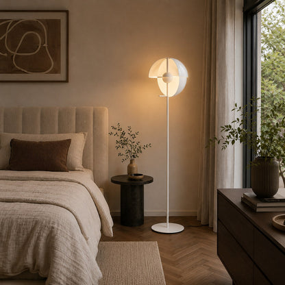 Iron & Acrylic Floor Lamp Adjustable Shade Dimmable LED