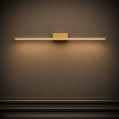 Brushed Brass Slim Cylinder LED Vanity Light 40–80cm 4000K