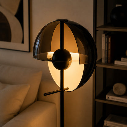 Iron & Acrylic Floor Lamp Adjustable Shade Dimmable LED