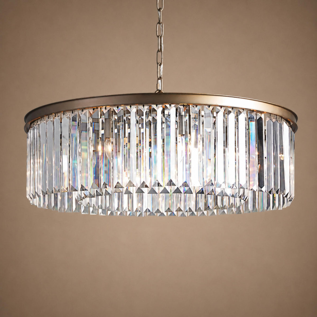 Large 84cm Round K9 Crystal Chandelier