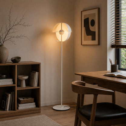 Iron & Acrylic Floor Lamp Adjustable Shade Dimmable LED