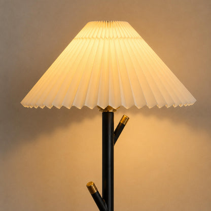 Coat Rack Floor Lamp Black Iron Adjustable LED Light