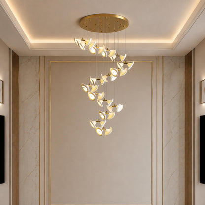 Double Horn Iron Chandelier Ceiling Light LED
