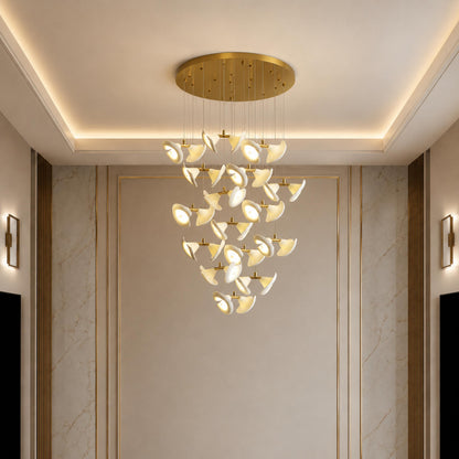 Double Horn Iron Chandelier Ceiling Light LED