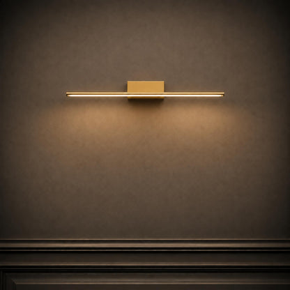 Brushed Brass Slim Cylinder LED Vanity Light 40–80cm 4000K