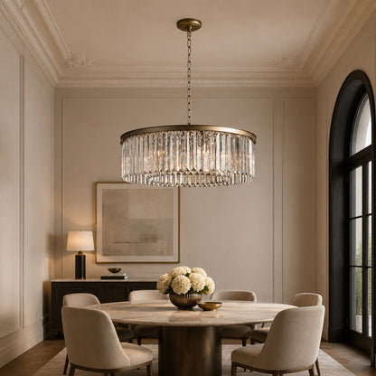 Large 84cm Round K9 Crystal Chandelier