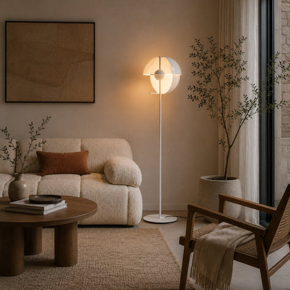 Iron & Acrylic Floor Lamp Adjustable Shade Dimmable LED