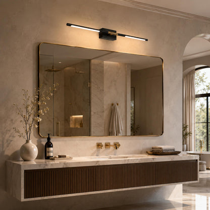 Electroplated Black LED Vanity Bar 60cm/100cm Gold Accent Mirror Light