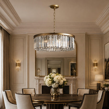Large 84cm Round K9 Crystal Chandelier