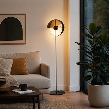 Iron & Acrylic Floor Lamp Adjustable Shade Dimmable LED