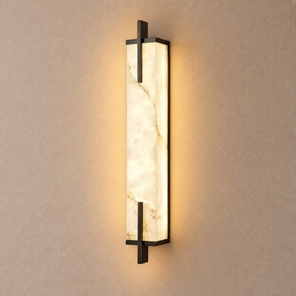 Alabaster Panel Wall Sconce Copper LED Adjustable Light